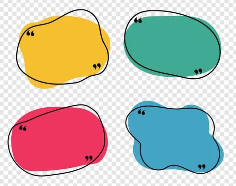 Speech Bubble Big Set Isolated Transparent Background Stock-Illustration