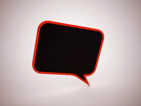 Speech bubble with black board Illustrazione stock