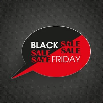 Speech Bubble Black Friday Stripes Stock Illustration