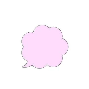 Speech bubble with black outline isolated on white background Stock Illustration