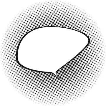 Speech Bubble on Black Pop Art Background Stock Illustration
