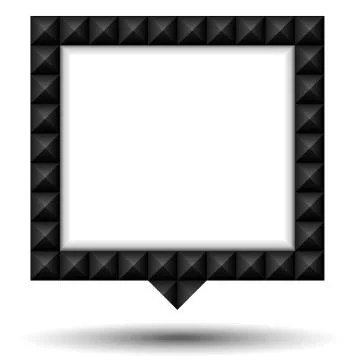 Speech Bubble with Black Textured Border Stock Illustration