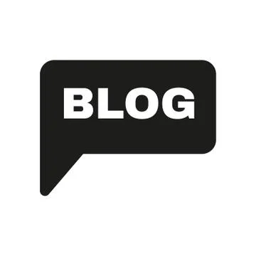 The speech bubble with a blog icon. Internet and forum, chat, online symbol Stock Illustration