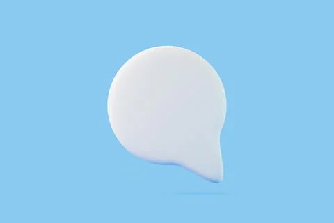 Speech bubble on blue background Stock Illustration