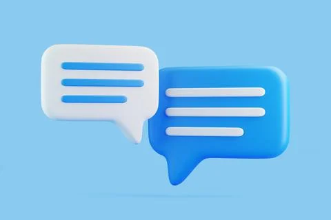 Speech bubble on blue background Stock Illustration