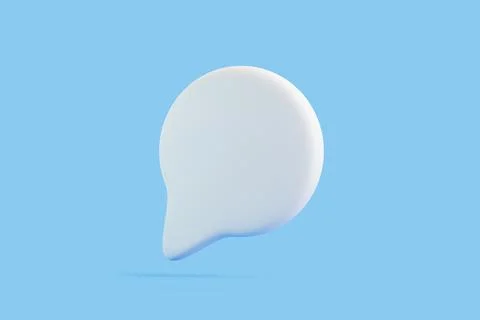 Speech bubble on blue background Illustrazione stock