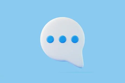 Speech bubble on blue background Illustrazione stock