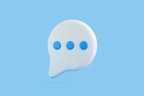 Speech bubble on blue background Stock Illustration