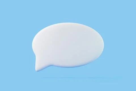 Speech bubble on blue background Illustrazione stock