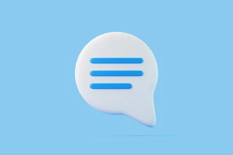 Speech bubble on blue background Stock Illustration