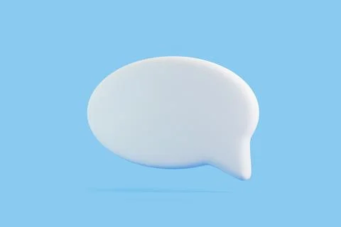 Speech bubble on blue background Stock Illustration