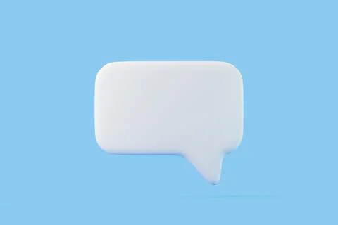 Speech bubble on blue background Stock Illustration