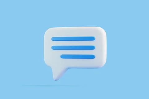 Speech bubble on blue background Stock Illustration