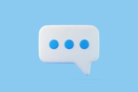 Speech bubble on blue background Stock Illustration