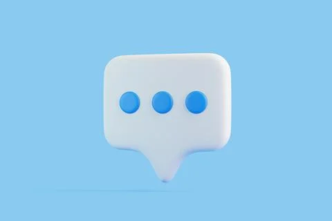 Speech bubble on blue background Illustrazione stock