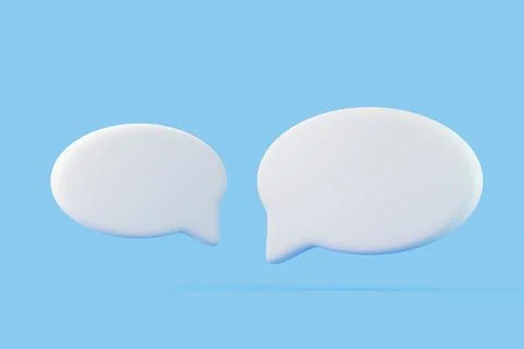 Speech bubble on blue background Illustrazione stock