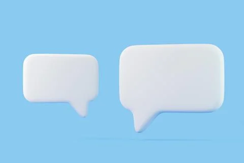 Speech bubble on blue background Stock Illustration