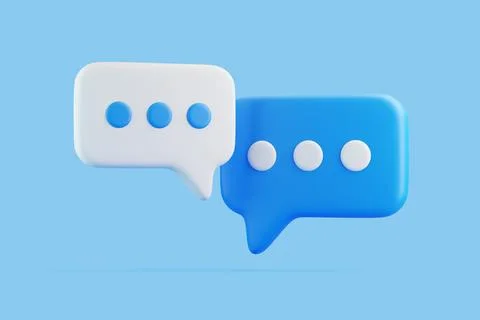 Speech bubble on blue background Stock Illustration