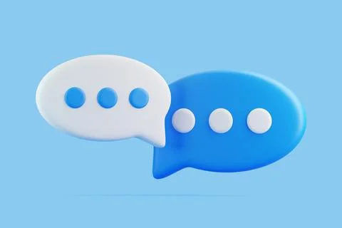 Speech bubble on blue background Illustrazione stock