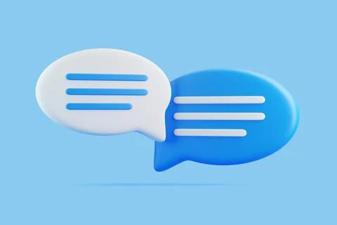 Speech bubble on blue background Stock Illustration