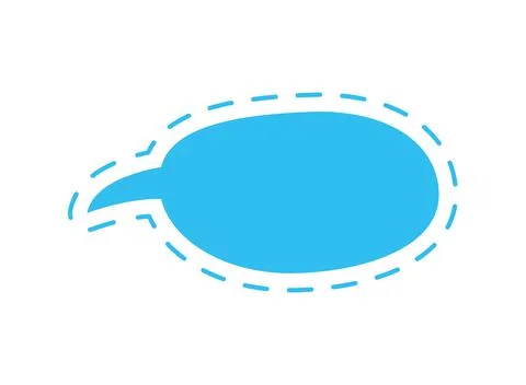 Speech bubble blue Stock Illustration