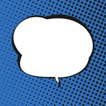 Speech Bubble on Blue Retro Background Stock Illustration