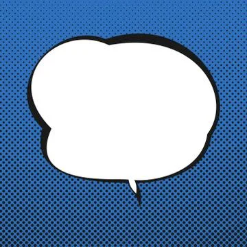 Speech Bubble , Blue Retro Background Stock Illustration