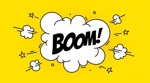 Speech Bubble Boom. Banner, speech bubble Stock Illustration
