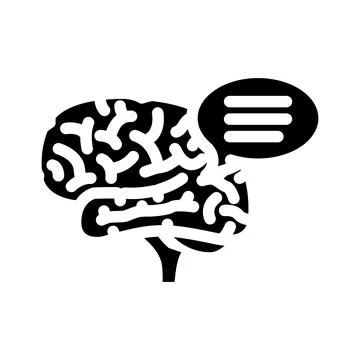 Speech bubble brainstorm glyph icon vector illustration 스톡 일러스트