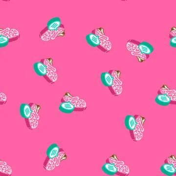 Speech bubble brainstorm isometric icon seamless pattern Stock Illustration