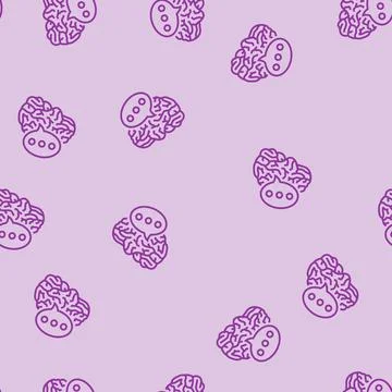 Speech bubble brainstorm line seamless pattern 스톡 일러스트