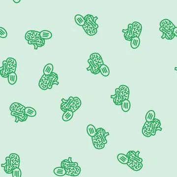 Speech bubble brainstorm line vector seamless pattern Illustrazione stock