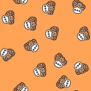 Speech bubble brainstorm vector seamless pattern 库存插图