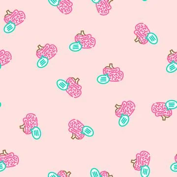 Speech bubble brainstorm vector seamless pattern 스톡 일러스트