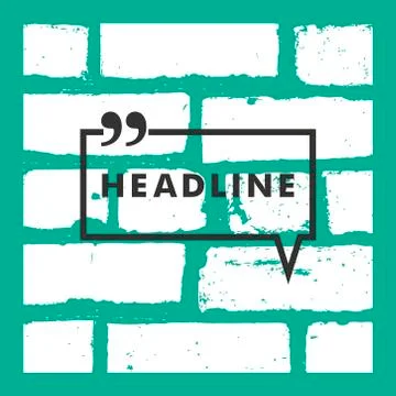 Speech bubble on a brick wall background Stock Illustration