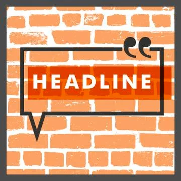 Speech bubble on a brick wall background Stock Illustration