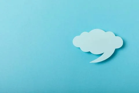 Speech bubble on a bright colored background. Stock Photos