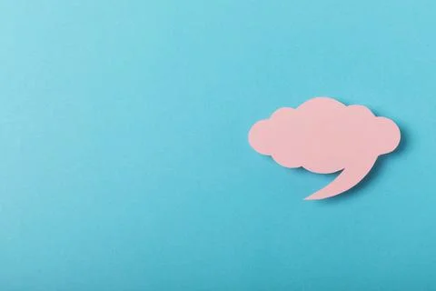 Speech bubble on a bright colored background. 스톡 사진