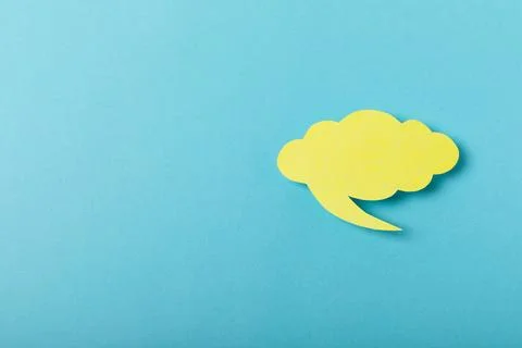 Speech bubble on a bright colored background. 스톡 사진