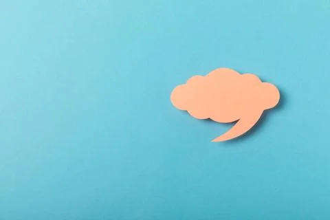 Speech bubble on a bright colored background. 스톡 사진