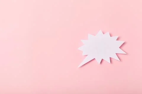 Speech bubble on a bright colored background. 스톡 사진