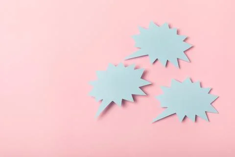 Speech bubble on a bright colored background. 스톡 사진