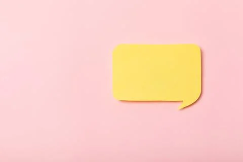 Speech bubble on a bright colored background. 스톡 사진