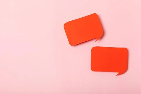 Speech bubble on a bright colored background. 스톡 사진