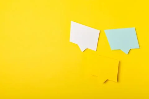 Speech bubble on a bright colored background. 스톡 사진