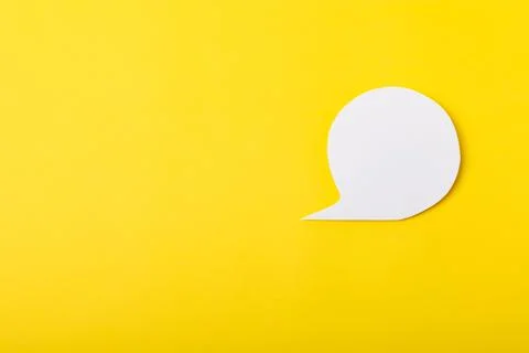 Speech bubble on a bright colored background. 스톡 사진