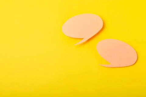 Speech bubble on a bright colored background. 스톡 사진