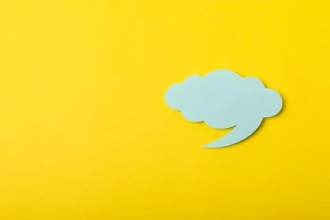 Speech bubble on a bright colored background. 스톡 사진