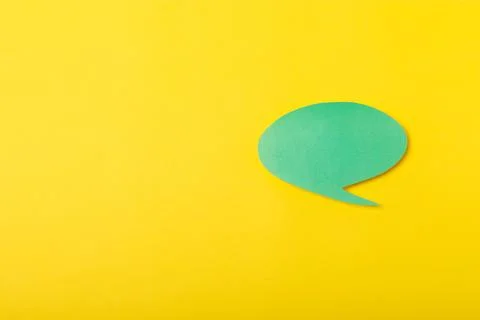 Speech bubble on a bright colored background. 스톡 사진