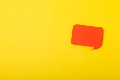 Speech bubble on a bright colored background. 스톡 사진